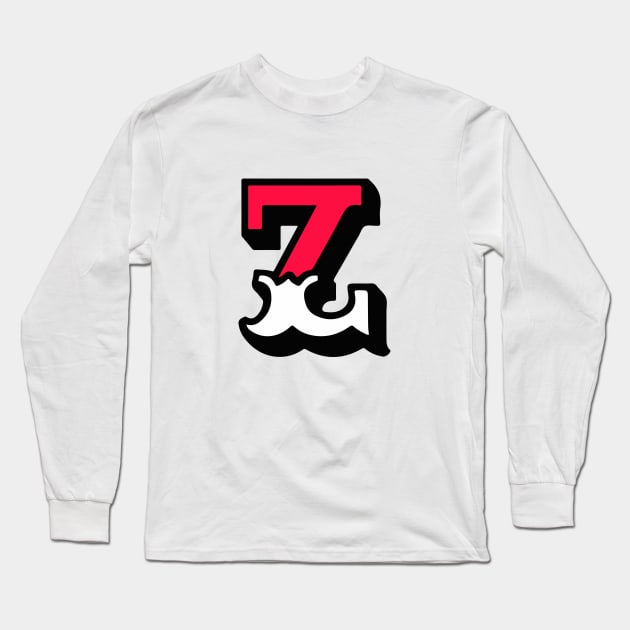 Monogram Z - Alphabet Scrapbooking Red/White Circus Style Long Sleeve T-Shirt by RetroGeek